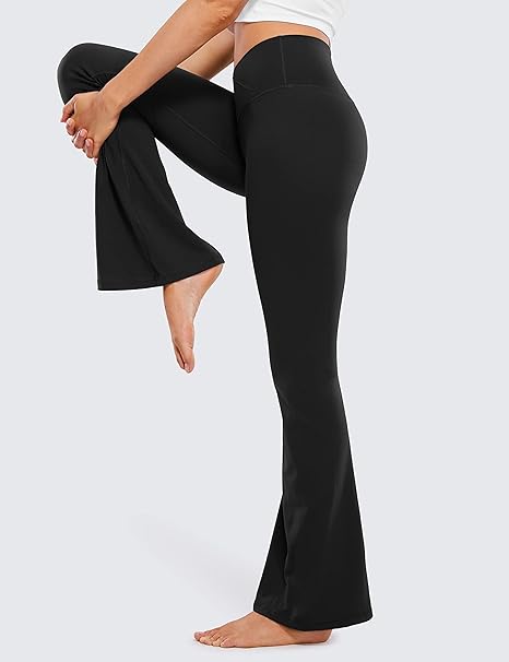 Cross Waist Yoga Flare Leggings