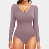 Long Sleeve V-Neck Bodysuit - Luxmery