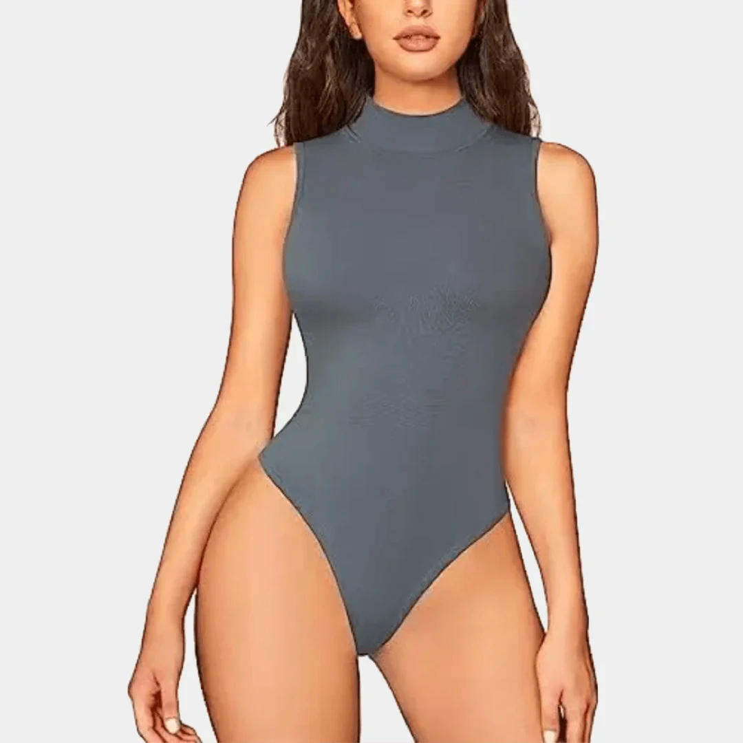 Turtle Neck Sleeveless Bodysuit - Luxmery