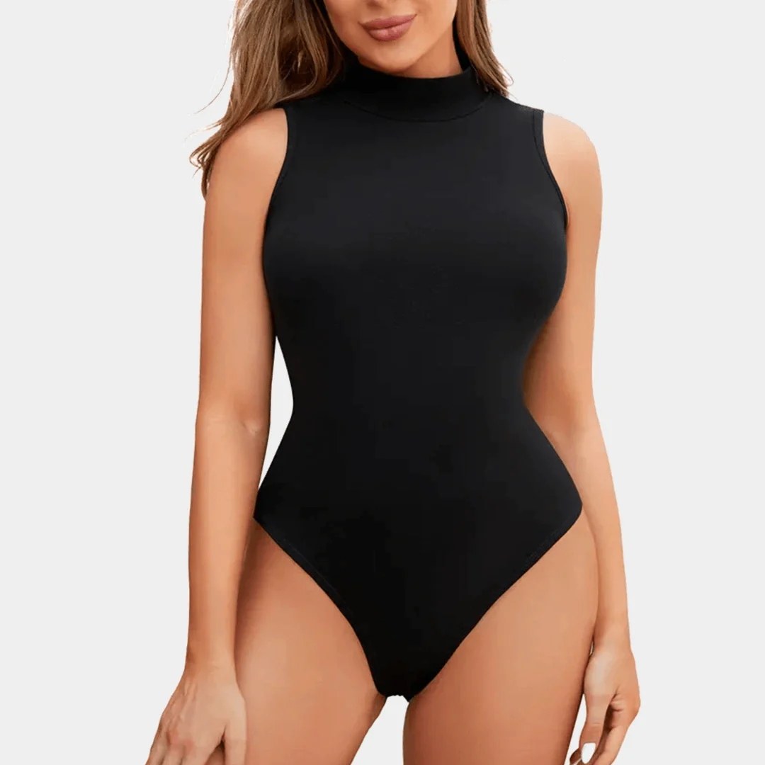 Turtle Neck Sleeveless Bodysuit - Luxmery