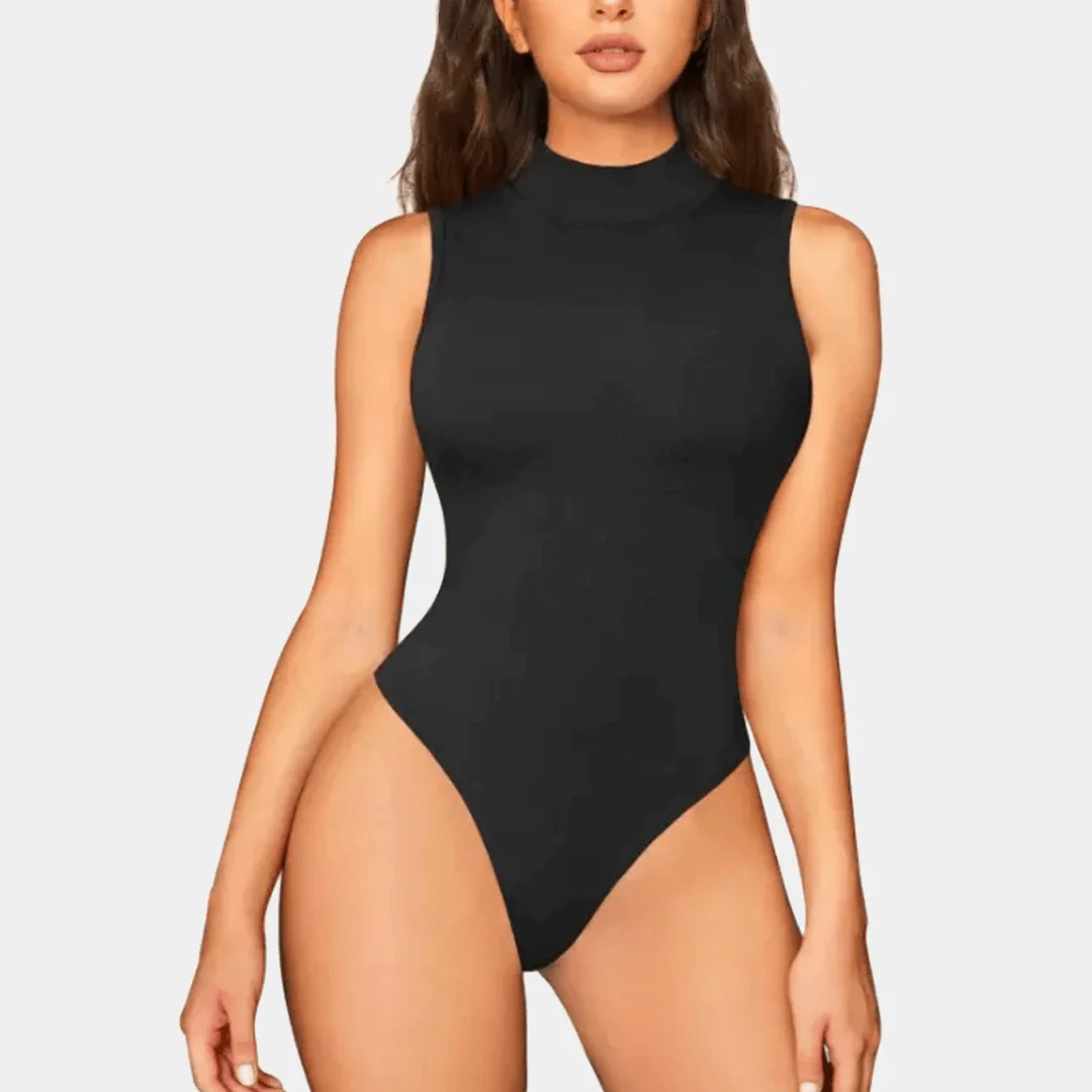 Turtle Neck Sleeveless Bodysuit - Luxmery